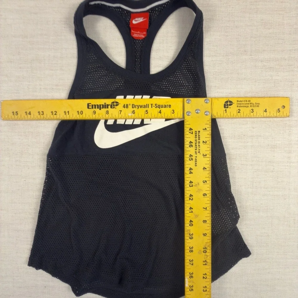 Nike Women's Mesh Racerback Tank Top Black Size S